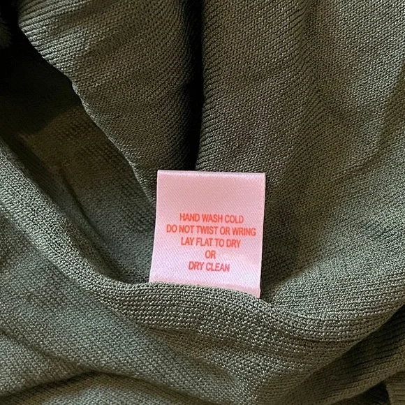 Torn By Ronny Kobo Green Fit & Flare Knit Dress Size Medium Elegant Sleeveless - Picture 7 of 10